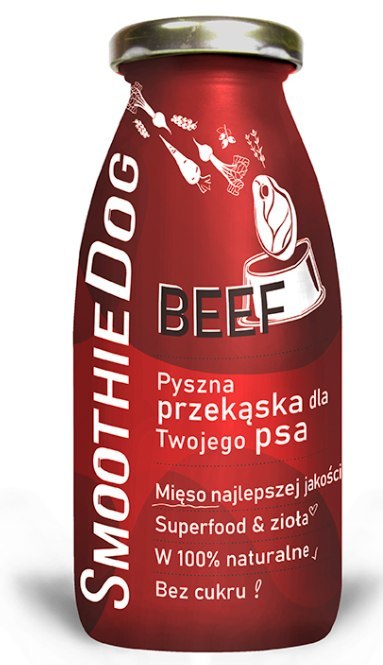 Naturalna, płynna przekąska dla psów z wołowiny, SmoothieDog Naturalna, płynna przekąska dla psów z wołowiny, SmoothieDog