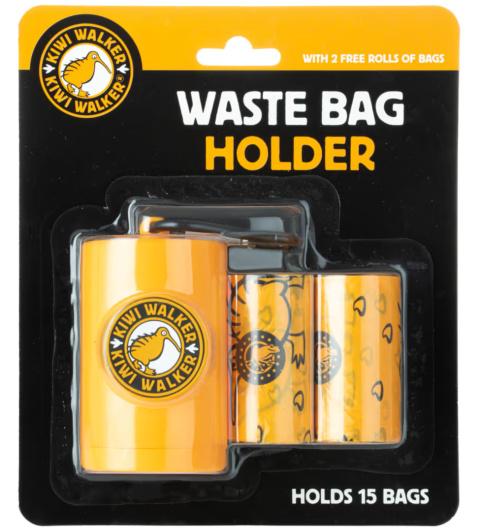 Etui na woreczki dla psa + 2 rolki worków, Kiwi Walker Etui na woreczki dla psa + 2 rolki worków, Kiwi Walker