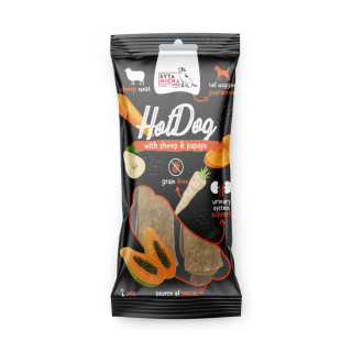 Hot Dog warzywny z papają w skórze owcy, gryzak dla psa 15cm - 2szt. Syta Micha