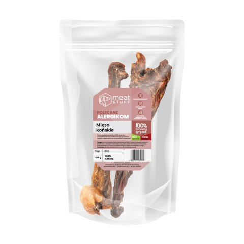 Mięso końskie mięśniowe - gryzak PREMIUM dla psa, Meat STUFF Mięso końskie mięśniowe - gryzak PREMIUM dla psa, Meat STUFF