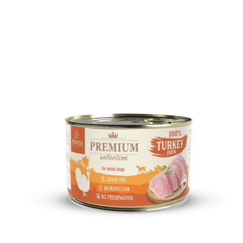Monoproteinowa, bezzbożowa karma mokra dla psów 100% indyka 400g. POKUSA Monoproteinowa, bezzbożowa karma mokra dla psów 100% indyka 400g. POKUSA