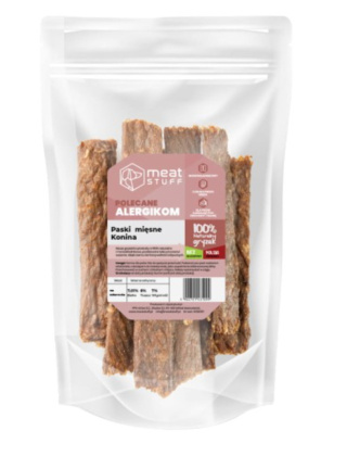 Paski mięsne z koniny, naturalny przysmak dla psa 100g. Meat STUFF