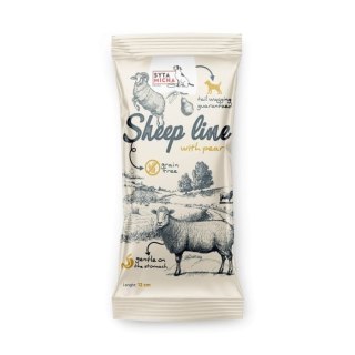 Kość do żucia, gryzak dla psa, skóra owcza z gruszką 12cm. Sheep Line, Syta Micha