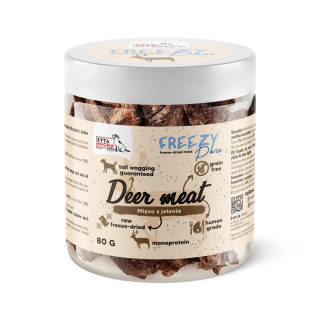 100% liofilizowane mięso z jelenia dla psa 80g. FREEZY Pure, Syta Micha