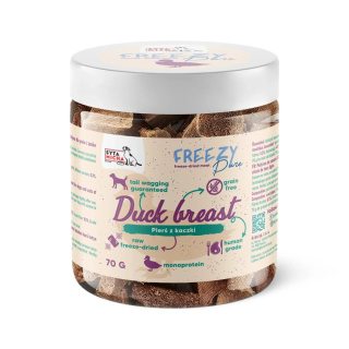 100% liofilizowane mięso kaczki dla psa 70g. FREEZY Pure, Syta Micha