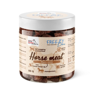 100% liofilizowane mięso z konia dla psa 80g. FREEZY Pure, Syta Micha