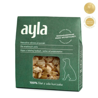 Filet z uda kurczaka, liofilizowane przysmaki dla psa i kota (28g), AYLA