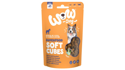 Funkcjonalne, miękkie przysmaki dla psa, konina i koper włoski (150g), Superfood Soft Cubes Pferd, WOW) Funkcjonalne, miękkie przysmaki dla psa, konina i koper włoski (150g), Superfood Soft Cubes Pferd, WOW)