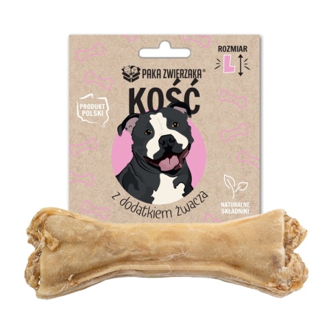 Kość do żucia dla psa z dodatkiem żwacza, naturalny i bezpieczny gryzak 13,5 cm.  PAKA ZWIERZAKA