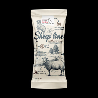 Kość do żucia, gryzak dla szczeniąt, owca z wanilią 12cm. Sheep Line, Syta Micha