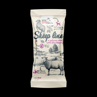 Kość do żucia, gryzak dla psa, Owca w skórze łososia z jeżyną 12cm. Sheep Line, Syta Micha