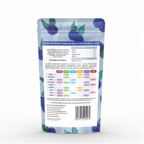 Liofilizowane borówki dla psa 20g. MIX & MATCH Perro Liofilizowane borówki dla psa 20g. MIX & MATCH Perro