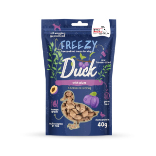 Liofilizowane przysmaki dla psa Kaczka ze śliwką FREEZY 40g. Syta Micha