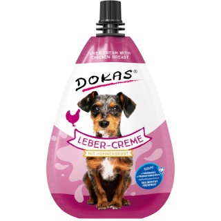 Mięsna pasta w tubce dla psa wątróbka i kurczak 85g. DOKAS