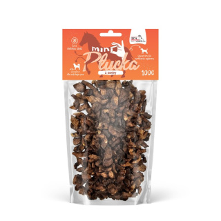 Mini płucka końskie, suszone i małe kawałki, przysmak dla psa 100g. Syta Micha