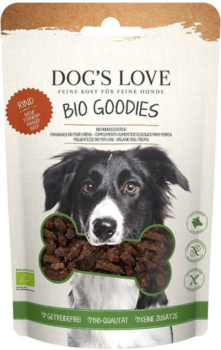 Monobiałkowa ekologiczna wołowina, przysmaki dla psa 150g. DOG'S LOVE