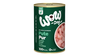 Monobiałkowa, mokra karma dla psa z indyka i dodatkiem ziół 400g. WOW