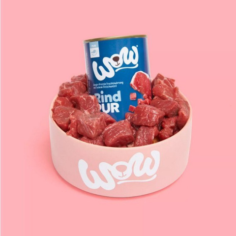 Monobiałkowa, mokra karma dla psa z wołowiną i dodatkiem ziół 400g. WOW Monobiałkowa, mokra karma dla psa z wołowiną i dodatkiem ziół 400g. WOW