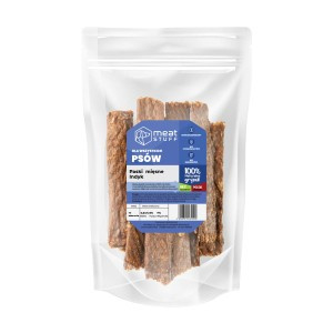 Paski mięsne z indyka, naturalny przysmak dla psa 100g. Meat STUFF