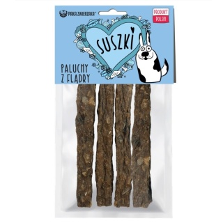 SUSZKI Paluchy z flądry, suszone przysmaki dla psa 4 szt. PAKA ZWIERZAKA