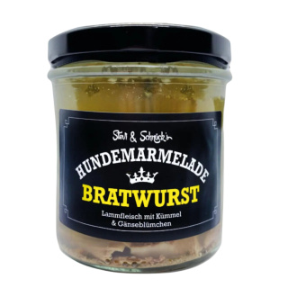 Przysmak mięsny dla psa, DŻEM DOBRY BRATWURST 275g. Stevi & Schnück‘s