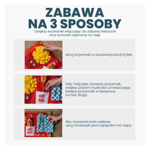 Sensoryczna mata węchowa dla psa, FAST FOOD, Activity Matz 56x36cm, Nina Ottosson Sensoryczna mata węchowa dla psa, FAST FOOD, Activity Matz 56x36cm, Nina Ottosson