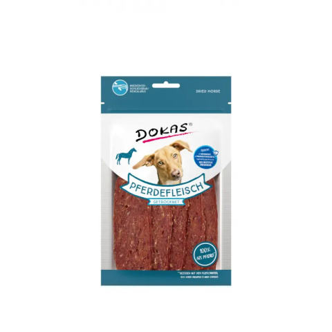 Suszona konina, miękkie, mięsne paski dla psa 60g. DOKAS Suszona konina, miękkie, mięsne paski dla psa 60g. DOKAS
