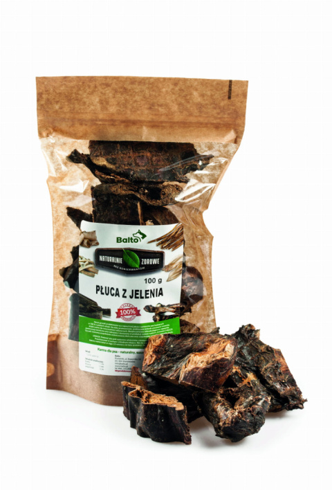 Suszone płuca jelenia, naturalny gryzak dla psa 250g. BALTO Suszone płuca jelenia, naturalny gryzak dla psa 250g. BALTO