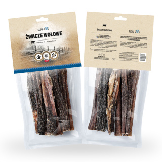 Suszone żwacze wołowe, naturalny gryzak dla psa 150g. SLOW DOG
