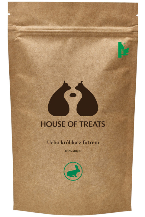 Uszy królicze z futrem, naturalny gryzak dla psa, House of Treats Uszy królicze z futrem, naturalny gryzak dla psa, House of Treats