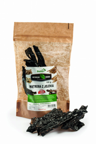 Wątroba jelenia, naturalny gryzak dla psa 250 g. BALTO