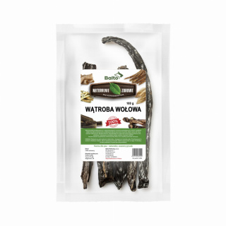 Wątroba wołowa, naturalny gryzak dla psa 100g. BALTO