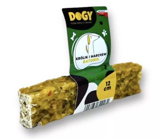 Batonik z Królikiem i marchewką, gryzak dla psa, 12 cm. DOGY