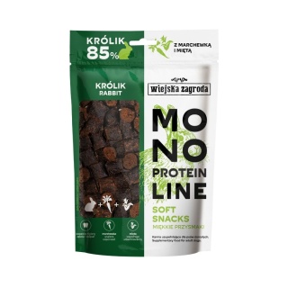 Monoproteinowe, miękkie przysmaki dla psa z królika 115g. Wiejska Zagroda